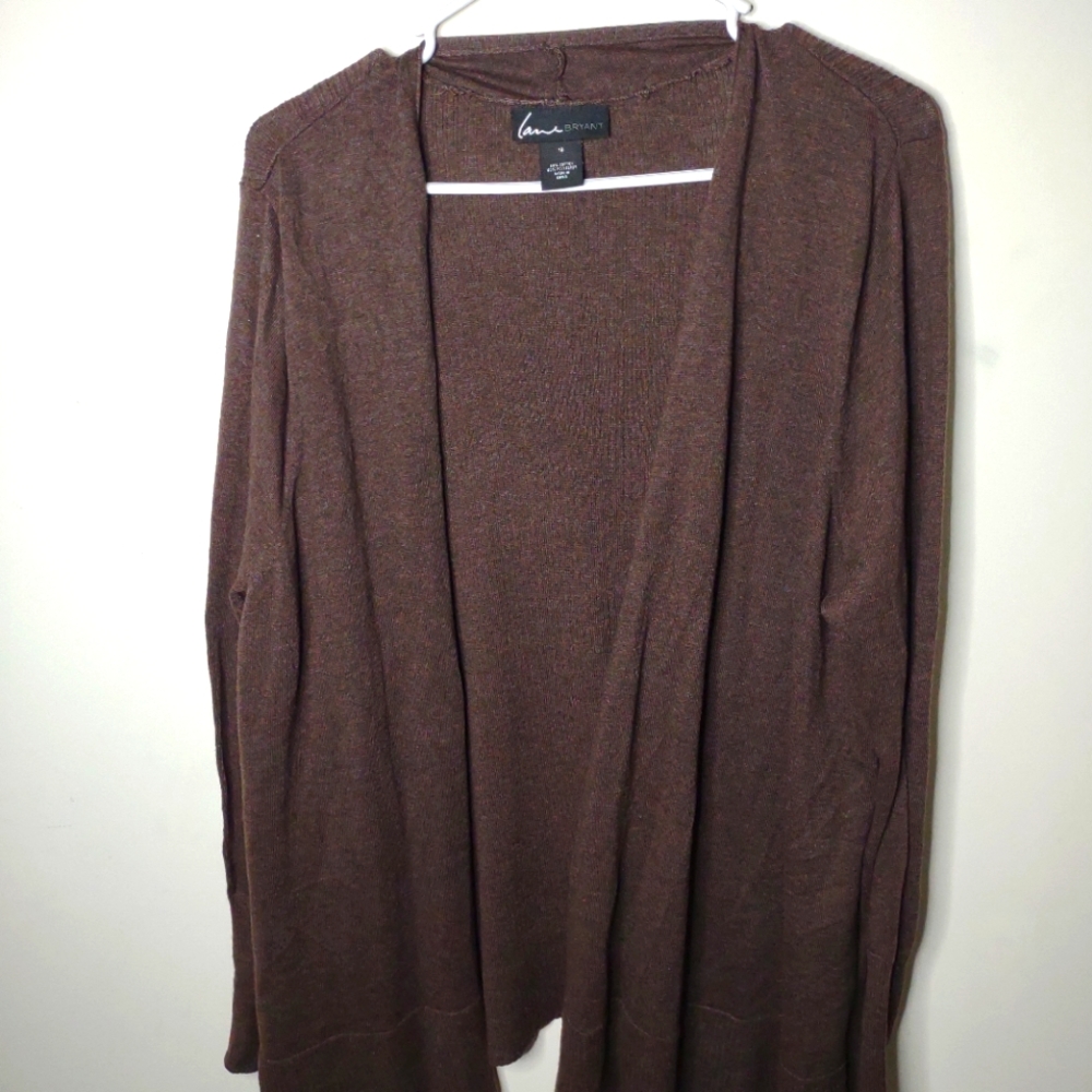 Lane Bryant Brown Cardigan